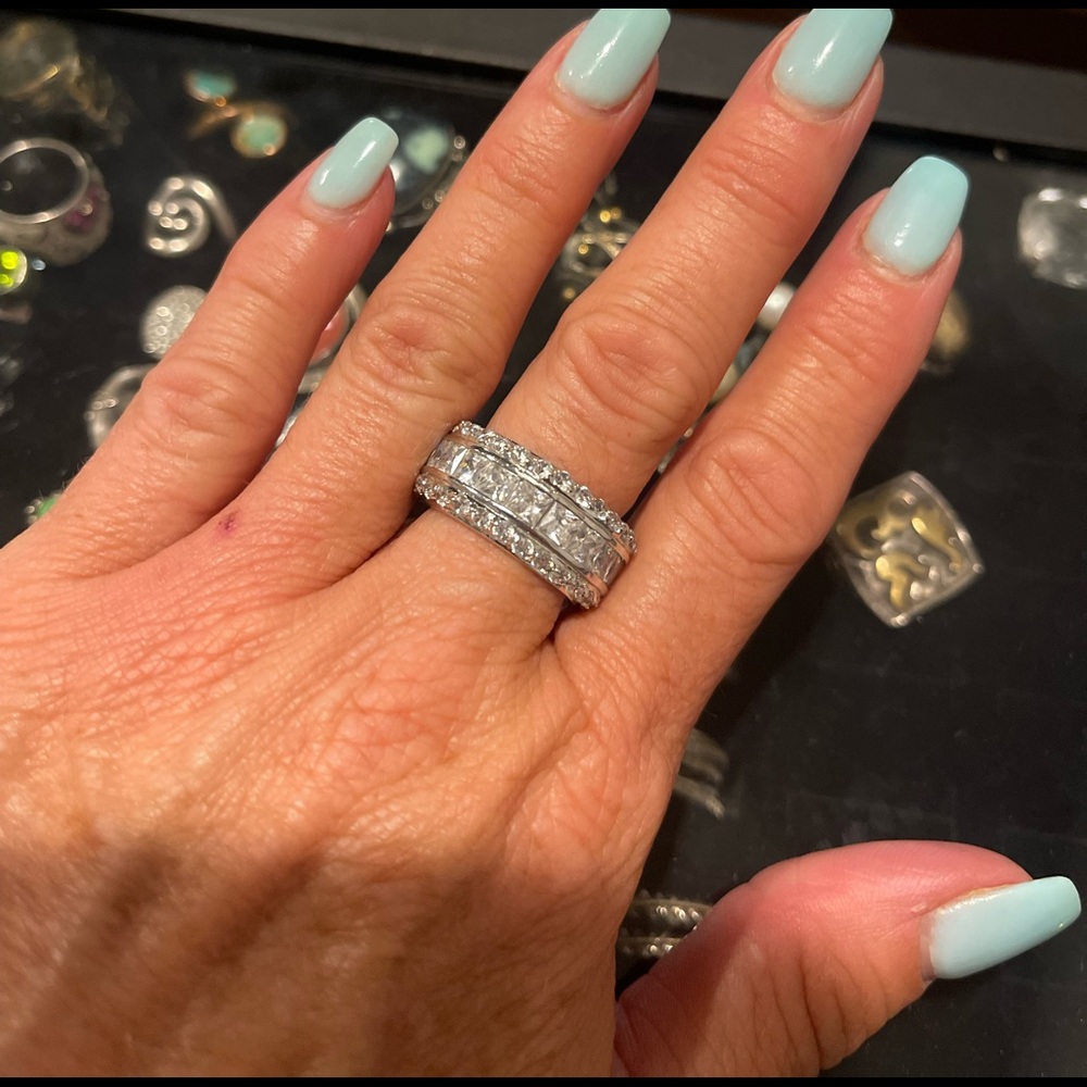 Cocktail Ring CZ, Eternity Band